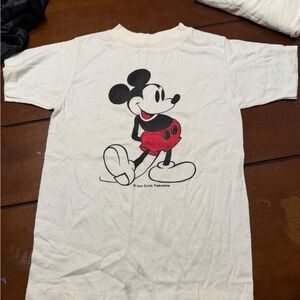 Disney Cream T-Shirt with Mickey Mouse Design